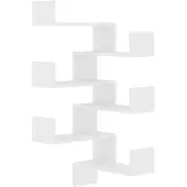 vidaXL Étagères murales d'angle 2 pcs Blanc 40x40x50cm bois ingénierie