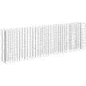 vidaXL Gabion haut-plateau Acier galvanisé 270 x 30 x 90 cm