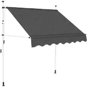 vidaXL Store rétractable manuel 150 cm Anthracite