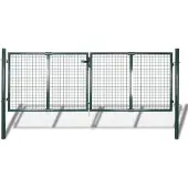 vidaXL Portail de clôture en acier 300x100 cm vert