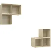 vidaXL Ensemble de 4 meubles TV en bois composite chêne Sonoma