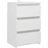 vidaXL Table de chevet blanc 40x35x62,5 cm bois d'ingénierie
