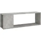 vidaXL Armoire TV gris béton 100x24x32 cm Bois composite
