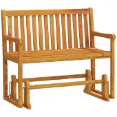 vidaXL Banc à bascule de jardin 110 cm bois massif acacia