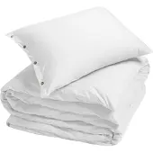 Yumeko - Parure de lit - Jersey De Coton - 140x220 - Blanche