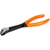 Bahco Flat Mouth Nut Pliers With Pvc Coated Handles And Phosphate Finish 180 Mm Orange