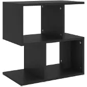 vidaXL Table de chevet noir 50x30x51,5 cm bois d'ingénierie