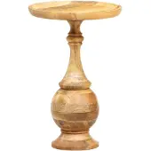 vidaXL Table d'appoint ronde 43x43x66 cm Bois de manguier massif
