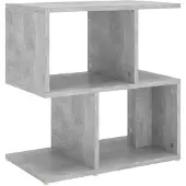 vidaXL Table de chevet gris béton 50x30x51,5 cm bois d'ingénierie