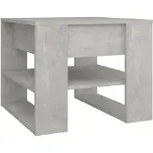 vidaXL Table basse gris béton 55,5x55x45 cm bois d'ingénierie