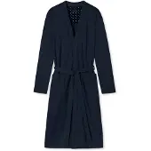 Schiesser Peignoir long bleu foncé