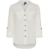 Vero moda Chemisier 'Bumpy' blanc cassé