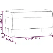 vidaXL Banc Crème 70x35x41 cm Similicuir