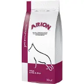 Arion Adult lamb&amp;rice - Agneau &amp; riz pour chiens adultes avec système digestif sensible et problèmes de peau et de pelage - 10 kg