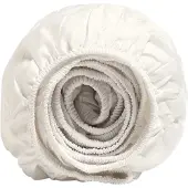 Yumeko - Drap housse - Satin De Coton - 100x210x30 - Blanche