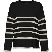Vero Moda Pull-over 'Saba' crème / noir