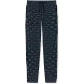 Schiesser Pantalon de pyjama 'Mix & Relax' bleu foncé / blanc