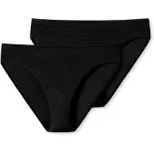 Schiesser Slip gris clair / noir
