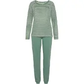Vivance Pyjama jaune pastel / émeraude