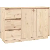 vidaXL Sideboard 111x34x75 cm pin massif
