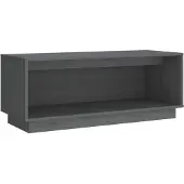vidaXL Meuble TV Gris 90x35x35 cm Bois de pin massif