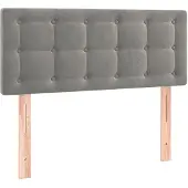vidaXL Tête de lit gris clair 100x5x78/88 cm velours