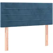 vidaXL Tête de lit bleu foncé 80x5x78/88 cm velours