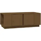vidaXL Table basse marron miel 110x50x40 cm pin massif
