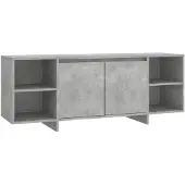 vidaXL Armoire TV gris béton 130x35x50 cm Bois composite