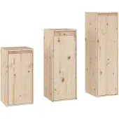vidaXL Armoires TV 3 pcs. Pin massif