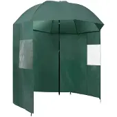 vidaXL Parasol de plage vert 220 x 185 cm