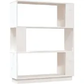 vidaXL Bibliothèque/Séparateur de pièce Blanc 80x25x101 cm Pin massif