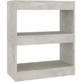 vidaXL Bibliothèque/Séparateur de pièce Gris béton 60x30x72 cm