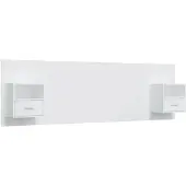 vidaXL Tête de lit avec chevets Blanc Bois composite