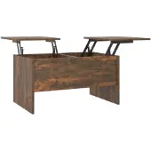 vidaXL Table basse chêne fumé 80x50x42,5 cm bois composite