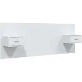 vidaXL Tête de lit avec chevets Blanc Bois composite