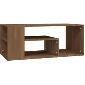 vidaXL Table basse marron imitation chêne 100x50x40 cm Bois composite