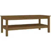 vidaXL Table basse marron miel 110x50x40 cm pin massif