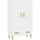 vidaXL Buffet haut Blanc 70x31x115 cm Bois d'ingénierie