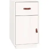 vidaXL Armoire de bureau blanc 40x50x75 cm pin massif
