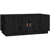 vidaXL Table basse noire 100x50x41 cm pin massif
