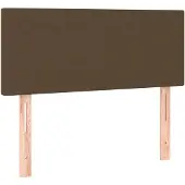 vidaXL Tête de lit brun foncé 100x5x78/88 cm Tissu