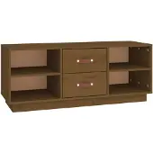 vidaXL Armoire TV brun miel 100x34x40 cm Pin massif