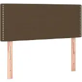 vidaXL Tête de lit brun foncé 100x5x78/88 cm Tissu