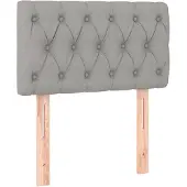vidaXL Tête de lit gris clair 80x7x78/88 cm Tissu