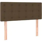 vidaXL Tête de lit brun foncé 100x5x78/88 cm Tissu
