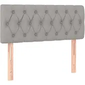 vidaXL Tête de lit gris clair 100x7x78/88 cm Tissu