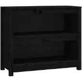 vidaXL Bibliothèque Noir 80x35x68 cm Bois de pin massif