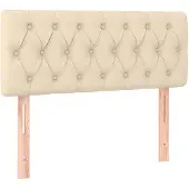 vidaXL Tête de lit Crème 100x7x78/88 cm Tissu