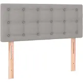 vidaXL Tête de lit gris clair 100x5x78/88 cm Tissu